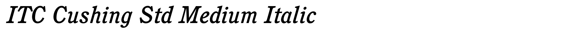 ITC Cushing Std Medium Italic image
